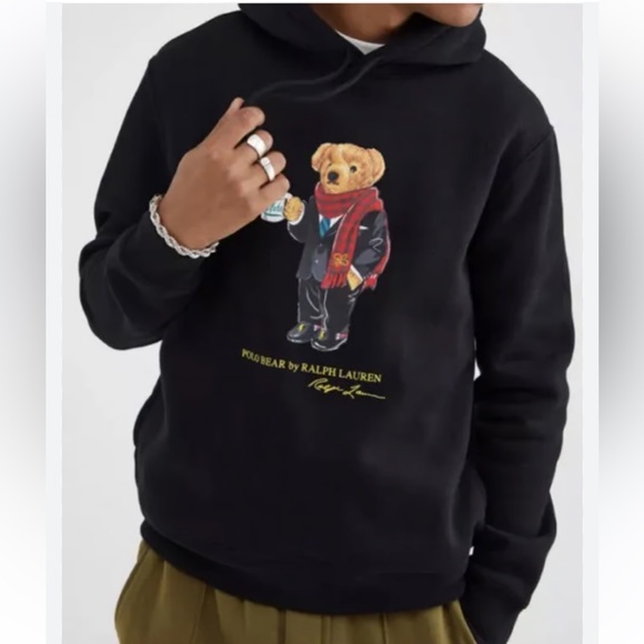Polo Ralph Lauren lunar new year capsule bear print hoodie in black new with tag - Picture 5 of 16